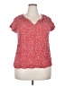 Angels 100% Rayon Red Short Sleeve Blouse Size 1X - photo 1