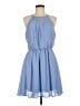 Lush Solid Blue Casual Dress Size M (estimated) - photo 1