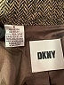 DKNY 100% Polyester Tweed Brown Coat Size 6 - photo 6