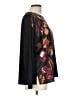 Chico's 100% Polyester Floral Black Long Sleeve T-Shirt Size L - photo 4
