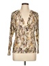 Magaschoni Tan Long Sleeve Silk Top Size L (estimated) - photo 1
