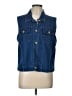 Talbots 100% Cotton Blue Denim Vest Size L - photo 1