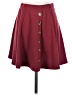 Final Touch Solid Burgundy Casual Skirt Size S - photo 1
