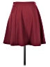 Final Touch Solid Burgundy Casual Skirt Size S - photo 2