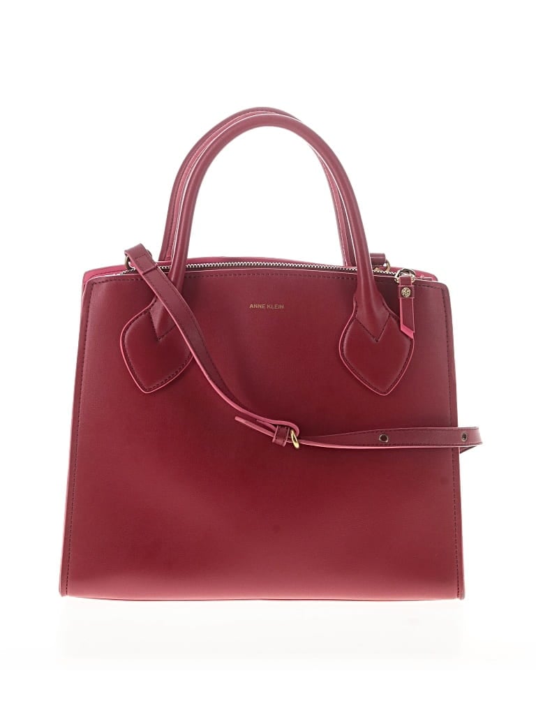 Pre-owned Anne Klein Satchel In Burgundy