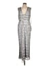 Mac Duggal 100% Polyester Silver Casual Dress Size 12 - photo 1
