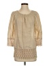 Charter Club 100% Linen Tan 3/4 Sleeve Blouse Size XS - photo 1