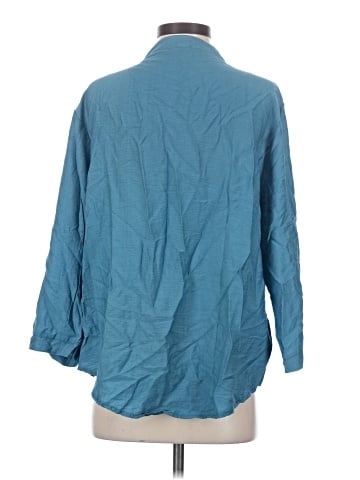 Unbranded 3/4 Sleeve Button-Down Shirt (view 2)