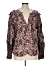 Cleobella Paisley Burgundy Long Sleeve Blouse Size L - photo 1