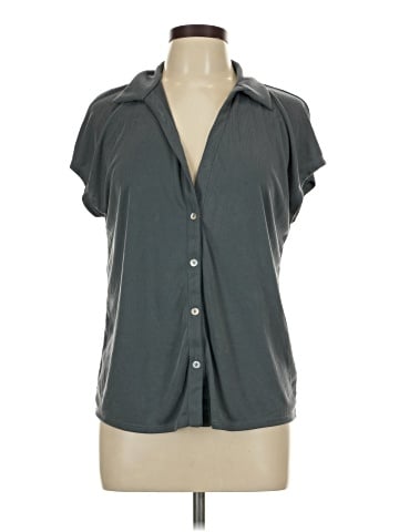 Green Envelope Short Sleeve Blouse (view 1)