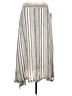 Tina + Jo Stripes Silver Casual Skirt Size Lg Petite - photo 1