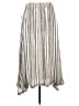 Tina + Jo Stripes Silver Casual Skirt Size Lg Petite - photo 2