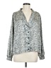 Topshop 100% Polyester Tweed Silver Long Sleeve Blouse Size 8 - photo 1