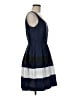 Taylor 100% Polyester Stripes Blue Casual Dress Size 8 - photo 4