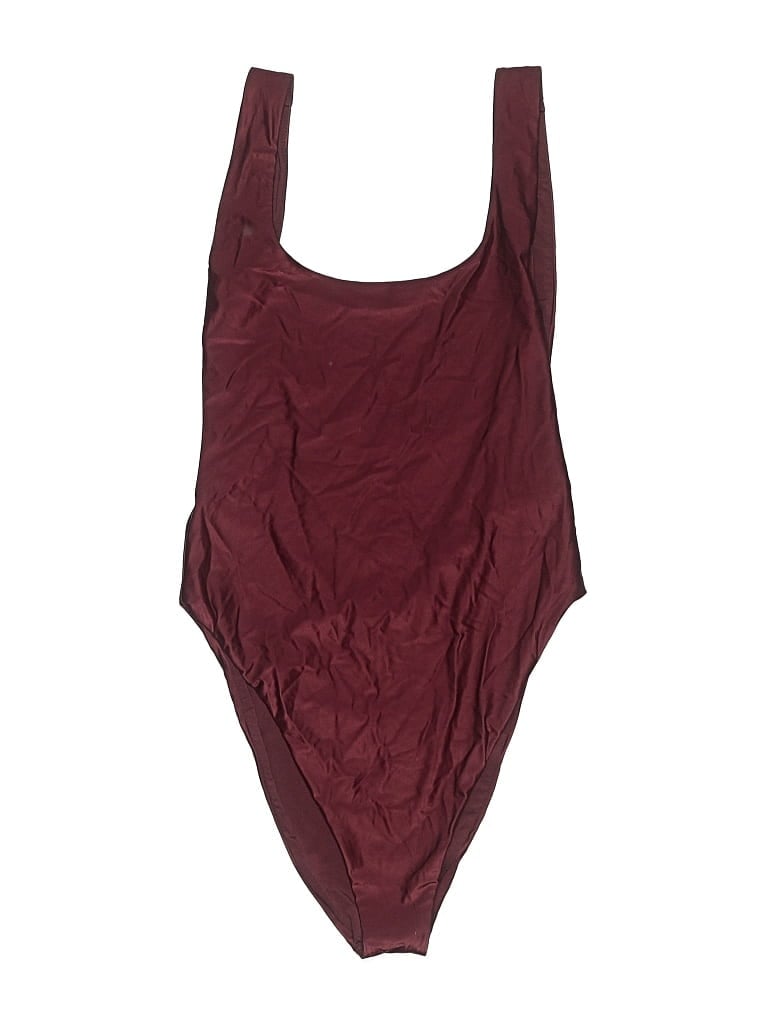 Pre-owned Aerie One Piece Swimsuit In Burgundy