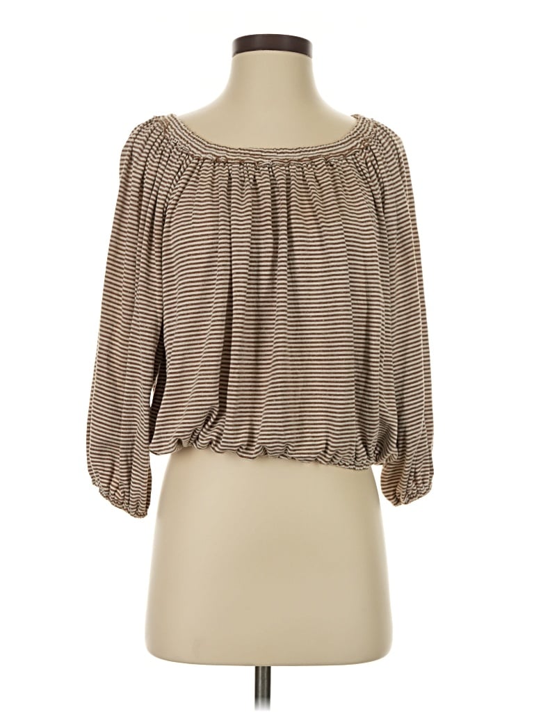 Pre-owned Max Studio 3/4 Sleeve Blouse In Brown