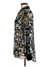 DKNY 100% Polyester Animal Print Green Long Sleeve Blouse Size M - photo 5