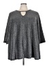 Jessica London Metallic Silver 3/4 Sleeve Top Size 26 - 28 - photo 1