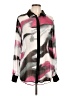 DKNY 100% Polyester Animal Print Pink Long Sleeve Blouse Size L - photo 1
