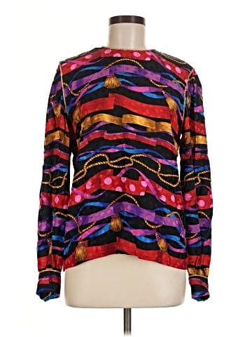 Maggy London Long Sleeve Silk Top (view 1)