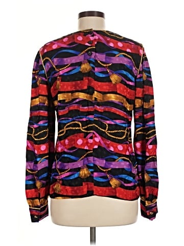 Maggy London Long Sleeve Silk Top (view 2)