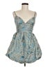 Lulus 100% Polyester Paisley Blue Cocktail Dress Size M - photo 1