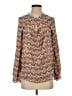 STETSON 100% Rayon Brown Long Sleeve Blouse Size S - photo 1
