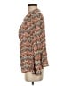 STETSON 100% Rayon Brown Long Sleeve Blouse Size S - photo 5