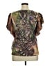 Style&Co 100% Polyester Brown Short Sleeve Blouse Size XL - photo 2