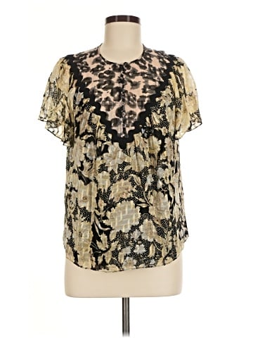Rebecca Taylor Short Sleeve Silk Top (view 1)