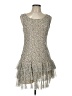 Bali Animal Print Ivory Cocktail Dress Size L (estimated) - photo 1