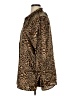 Notations 100% Polyester Animal Print Brown Long Sleeve Blouse Size 1X - photo 5