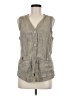 J.Jill 100% Linen Gray Vest Size M - photo 1