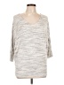 Laila Jayde Gray 3/4 Sleeve Top Size L - photo 1