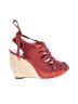 Loeffler Randall Orange Red Wedges Size 9 1/2 - photo 1