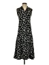 Essentials by Milano 100% Rayon Print Black Casual Dress Size 4 - photo 1