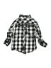 Guess 100% Cotton Checkered-gingham Gray Long Sleeve Button-Down Shirt Size 3T - photo 2