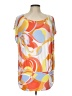 Boston Proper Graphic Orange Casual Dress Size L - photo 1