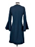 Ann Taylor Solid Blue Casual Dress Size S - photo 2
