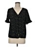 CeCe Polka Dots Black Short Sleeve Blouse Size M - photo 1