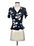 Elodie 100% Rayon Blue Short Sleeve Blouse Size XS - photo 1