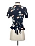 Elodie 100% Rayon Blue Short Sleeve Blouse Size XS - photo 2