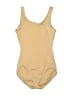 Capezio Solid Tan One Piece Swimsuit Size S - photo 1
