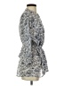 Theory 100% Silk Paisley Blue 3/4 Sleeve Silk Top Size P (petite) - photo 4