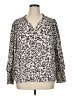 Zac & Rachel 100% Polyester Floral Ivory Long Sleeve Blouse Size 1X - photo 1