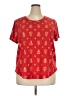 Style&Co Hearts Red Short Sleeve Top Size 2X - photo 1