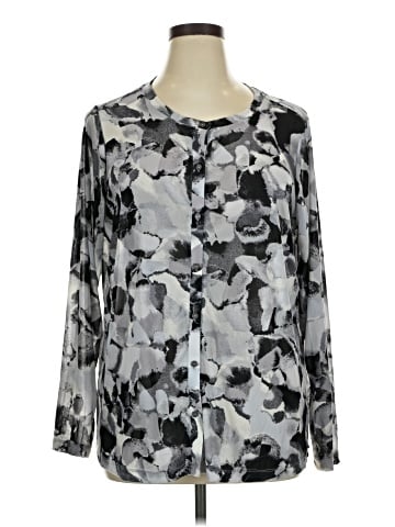 LOGO by Lori Goldstein Long Sleeve Blouse (view 1)