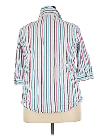 Woman Within 3/4 Sleeve Button-Down Shirt (view 2)