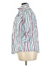 Woman Within Stripes Teal 3/4 Sleeve Button-Down Shirt Size 18 (L) - photo 5