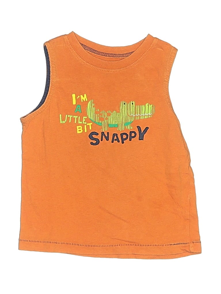 Pre-owned Carter's Kids' Sleeveless T-shirt In Orange